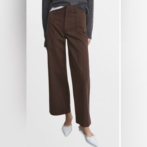 Mango Brown Wide-Leg Trousers